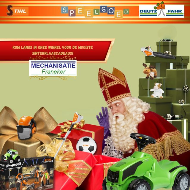 De Sint is weer in het land,
En je ziet meteen, hier is iets bijzonders aan de hand.
Van schoencadeaus tot loopfiets,
Dat is niet niets!
Van Stihl tot Deutz-Fahr,
Het klinkt ons allemaal niet raar.
Ook dit jaar helpen we Sint en Piet,
Wie wil dat nou niet?
Kom langs in onze winkel,
Het liefst zonder gekinkel.
Wij helpen graag,
Tot dan Pietenbaas! 🥕🐴🧡💚
#mechanisatiefraneker #mechanisatie #franeker #mechanisatiebedrijf #landbouwmechanisatie #stihl #tuinenpark #speelgoed #deutzfahr #sinterklaas #pieten #pakjesavond #5december #cadeaus